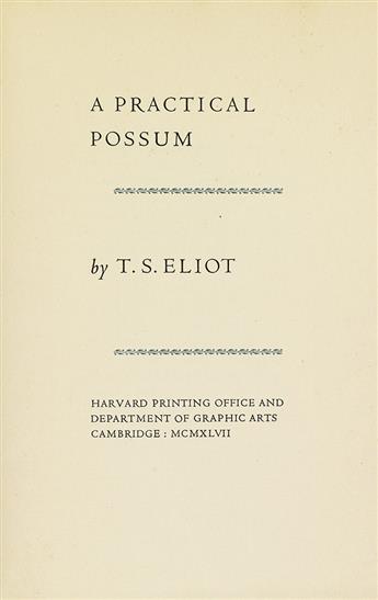 ELIOT, T.S. A Practical Possum.